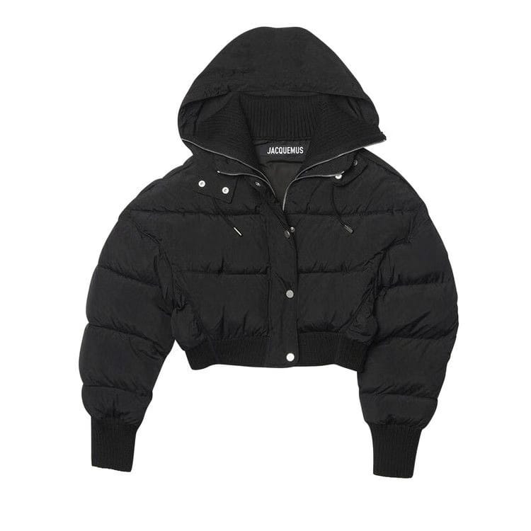 Jacquemus La Doudoune Briciola Cropped Puffed Jacket Black