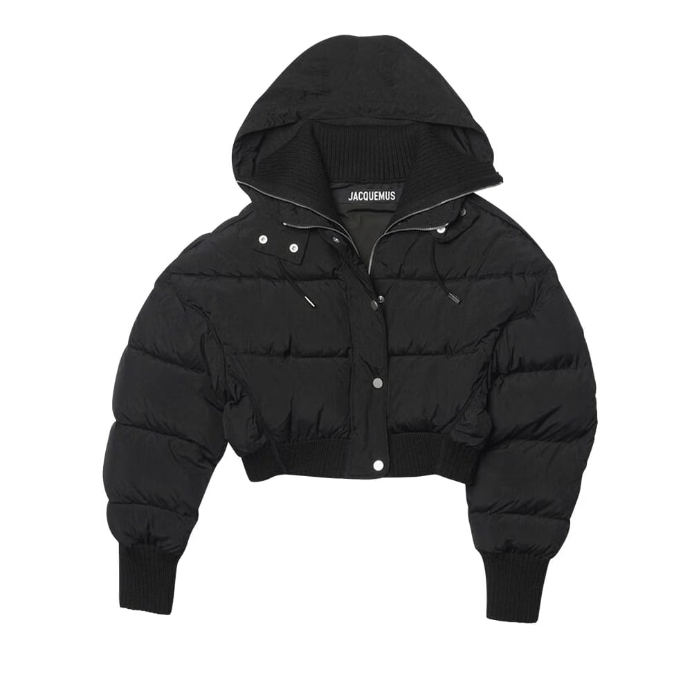 Jacquemus La Doudoune Briciola Cropped Puffed Jacket Black