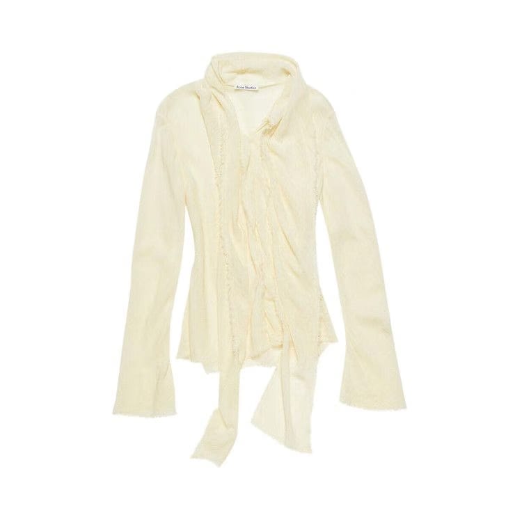 Acne Studios Crepe Scarf Blouse Warm White