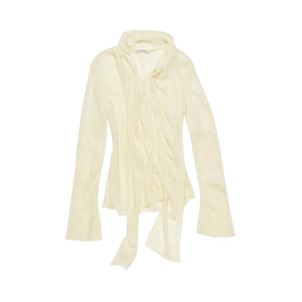 Acne Studios Crepe Scarf Blouse Warm White