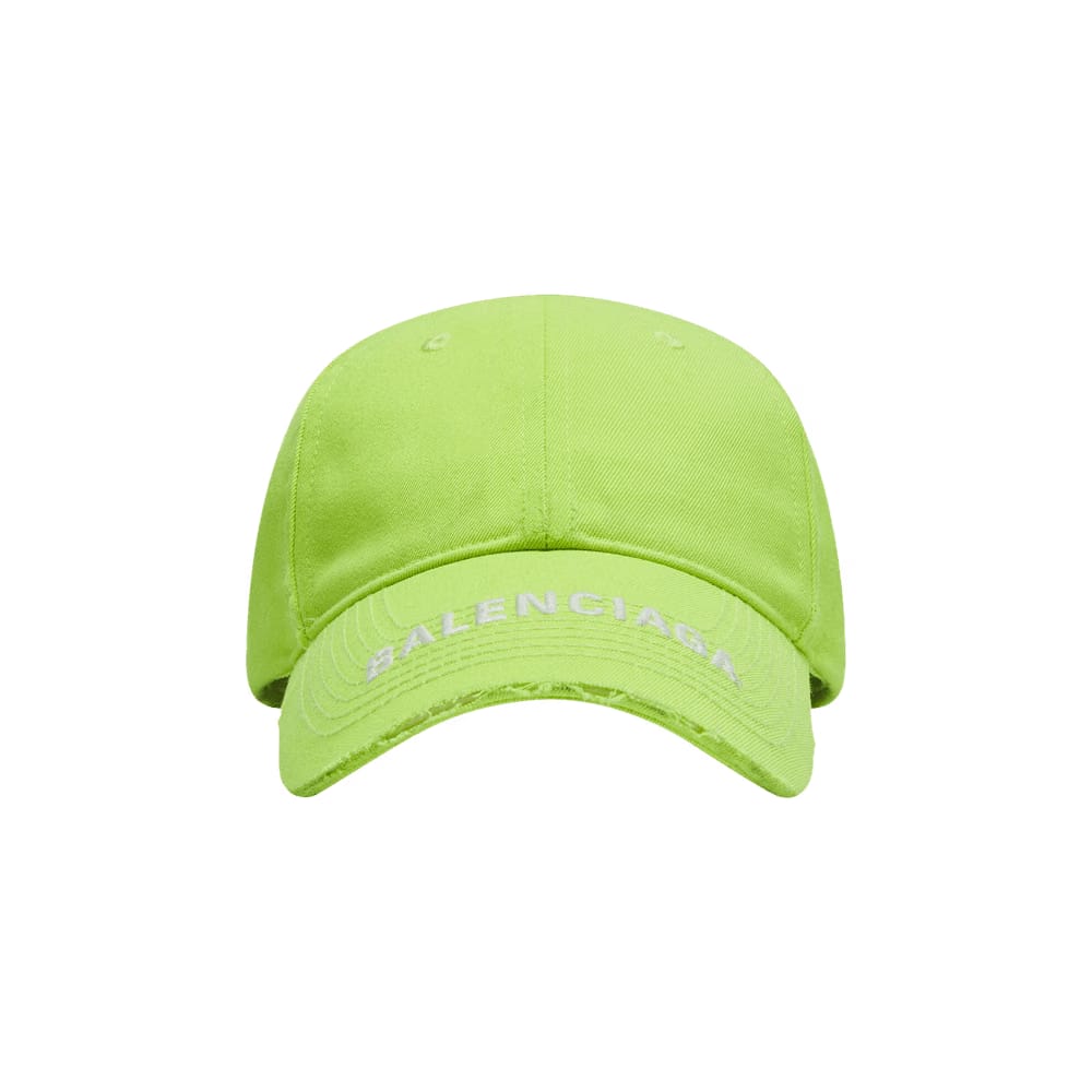 Balenciaga Logo Visor Cap Fluo Yellow/White