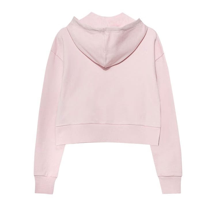Balmain Rhinestone Logo Hoodie Pink