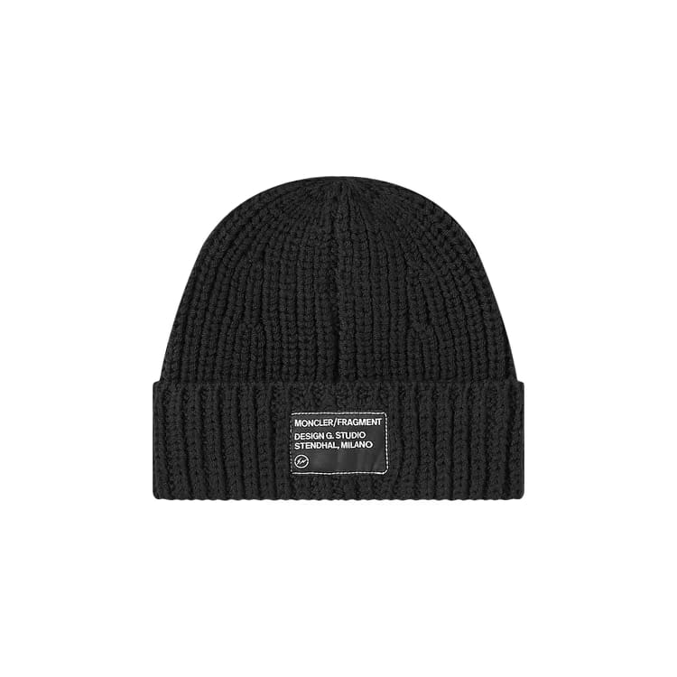 Moncler Genius 7 Fragment Logo Patch Beanie Black
