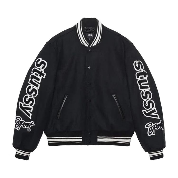 Stussy Competition Varsity Jacket Black