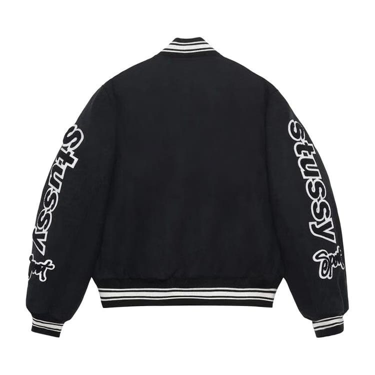 Stussy Competition Varsity Jacket Black