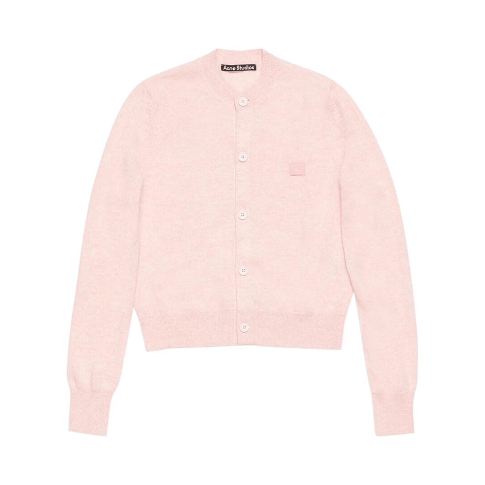 Acne Studios Crewneck Cardigan Pink Melange