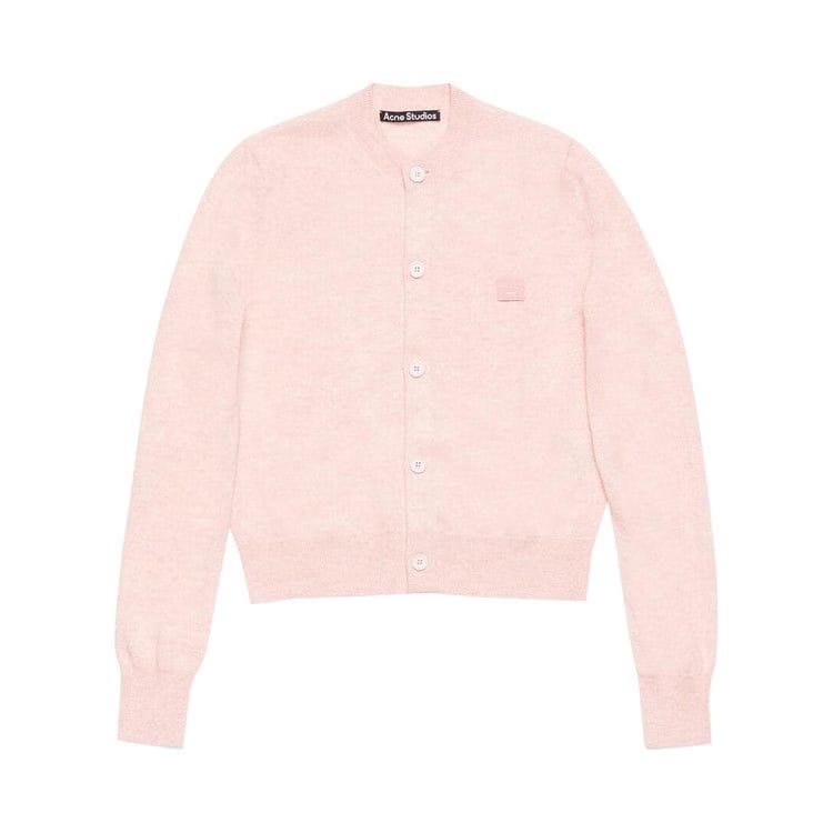 Acne Studios Crewneck Cardigan Pink Melange
