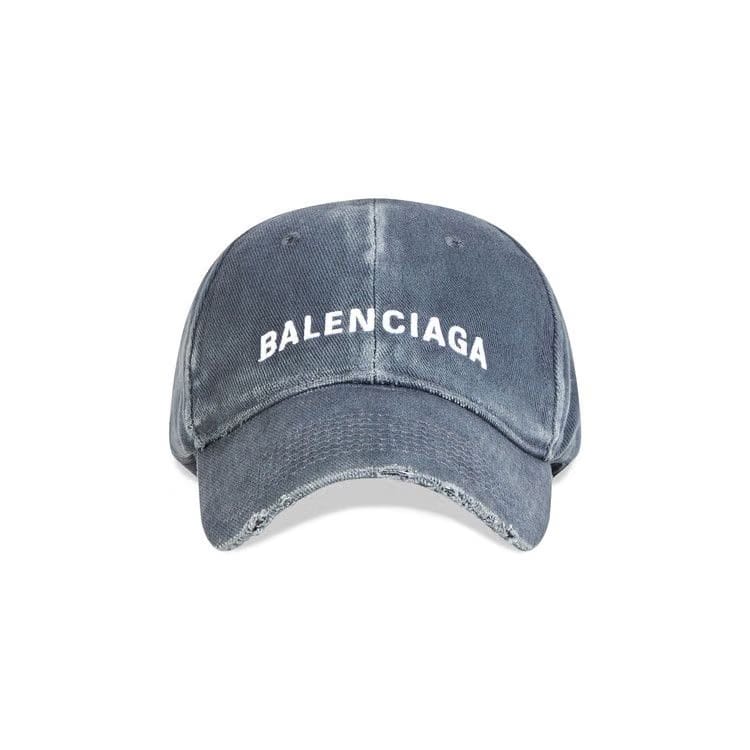 Balenciaga Logo Front Cap Dark Grey/White