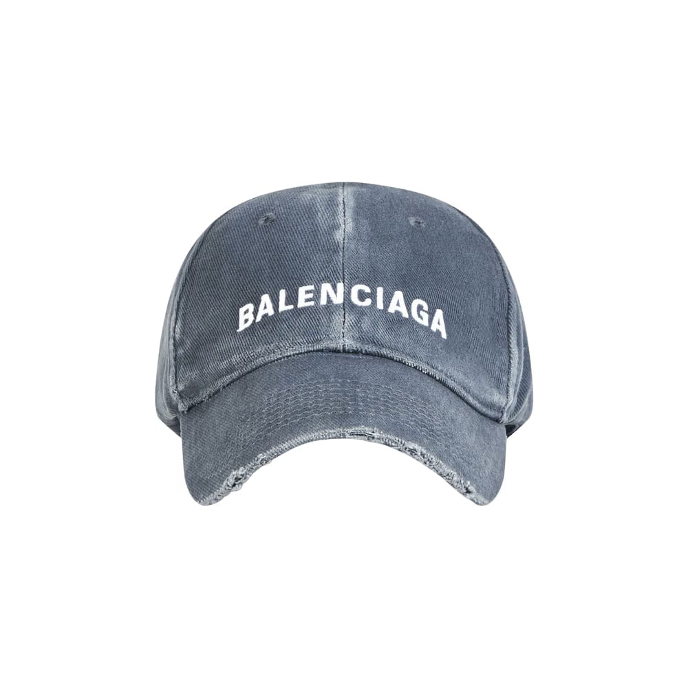 Balenciaga Logo Front Cap Dark Grey/White