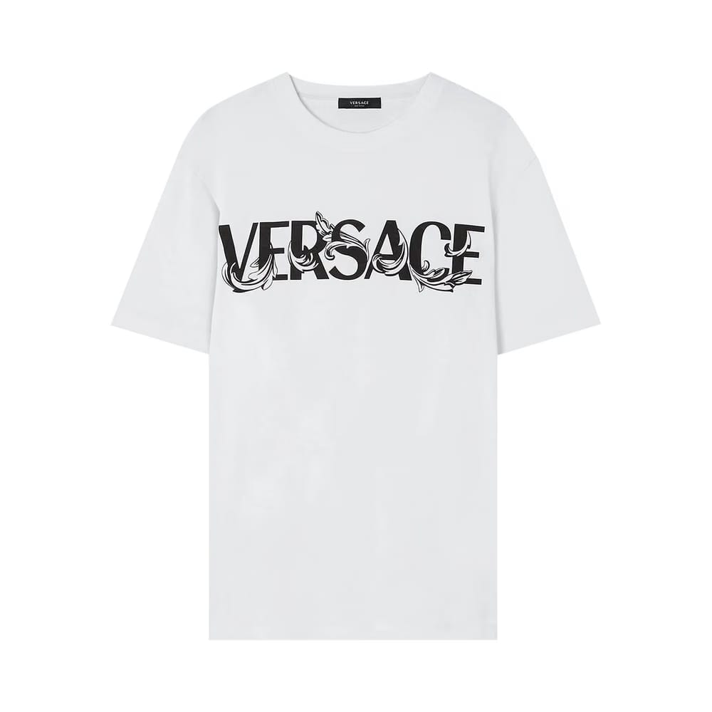 Versace Barocco Silhouette Logo T-Shirt White
