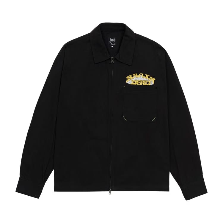 Brain Dead Fast Life Full Zip Shirt Jacket Black