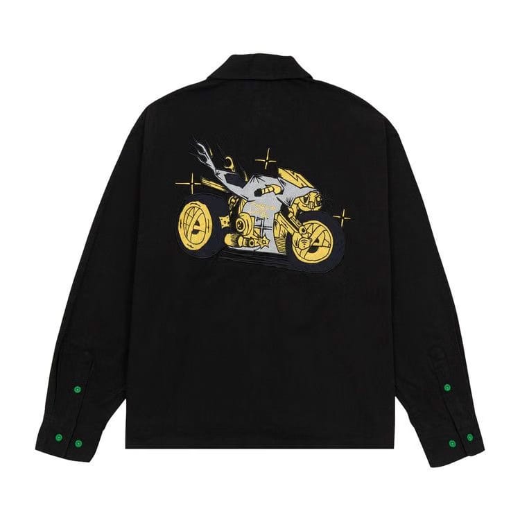 Brain Dead Fast Life Full Zip Shirt Jacket Black