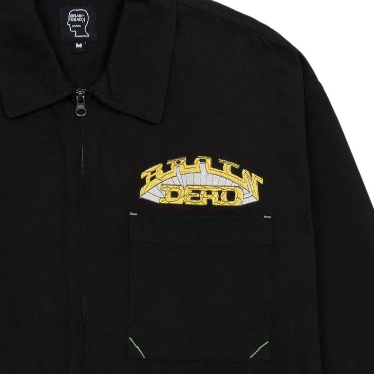 Brain Dead Fast Life Full Zip Shirt Jacket Black