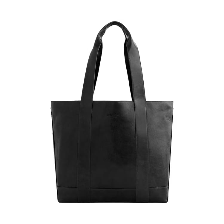 Aimé Leon Dore Debossed Logo Leather Tote Bag Nero