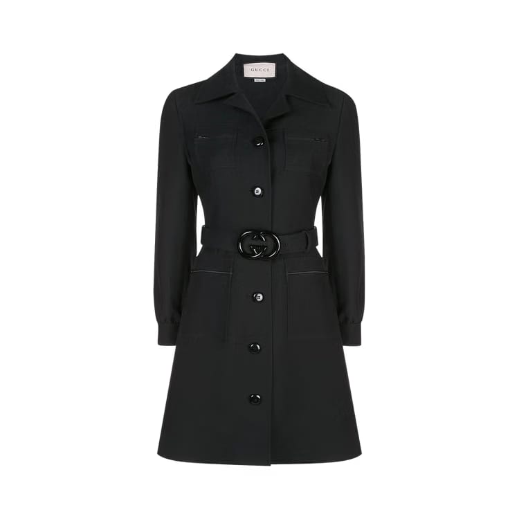 Gucci GG Belted Dress Black
