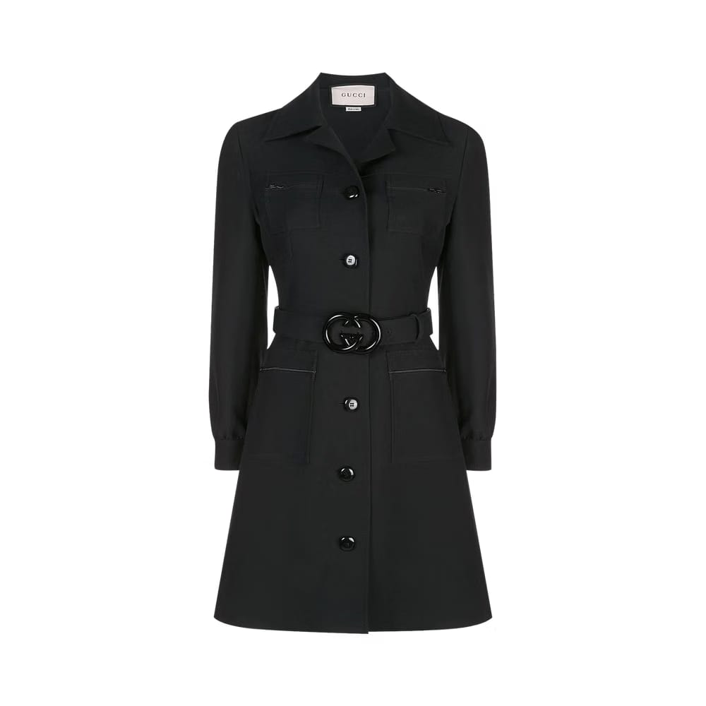 Gucci GG Belted Dress Black