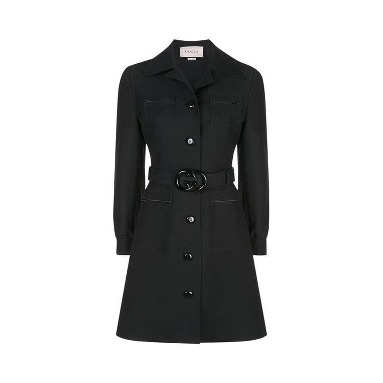 Gucci GG Belted Dress Black