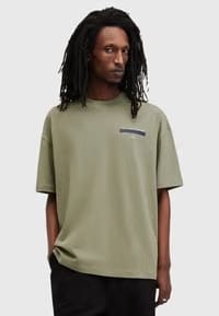 ALL SAINTS REDACT SS CREW EDEN GREEN TSHIRT