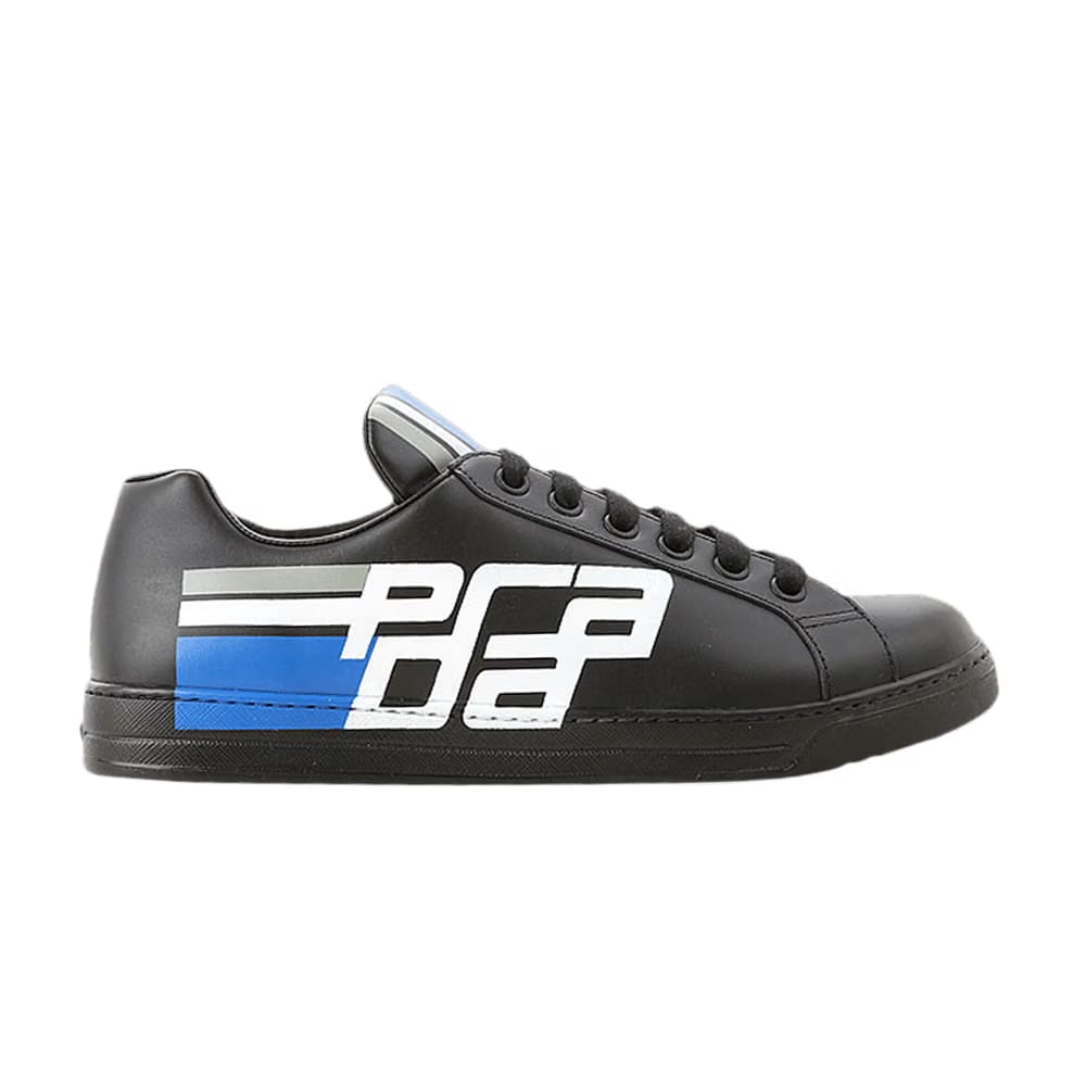 Prada Avenue Low Vitello Graphic Logo - Black