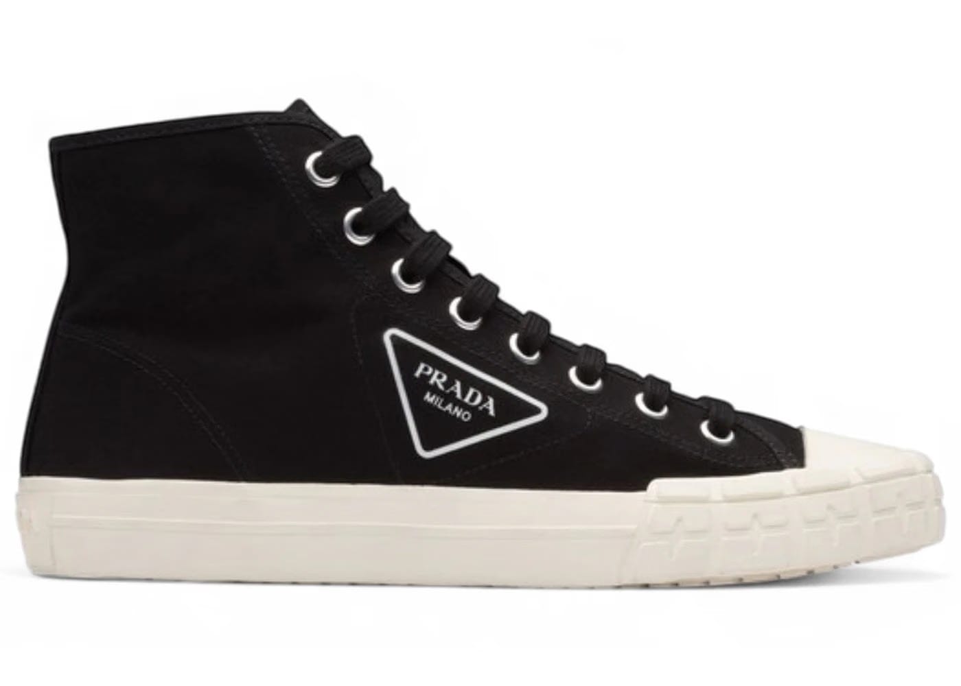 Prada Wheel Vulc High Black Ivory
