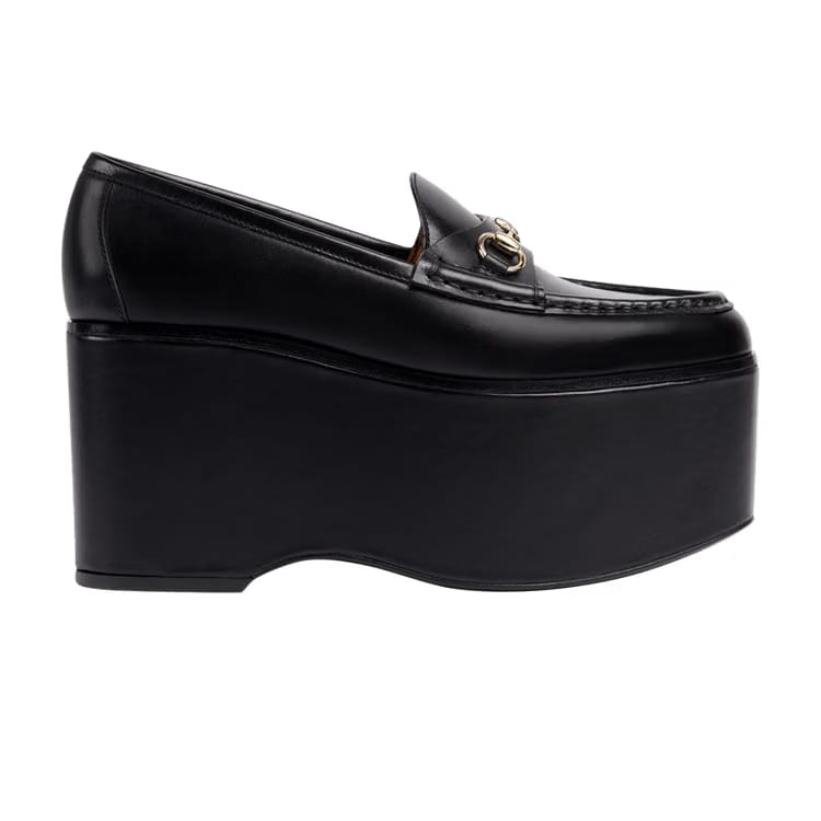 Gucci Wmns Horsebit Platform Loafer 'Black'