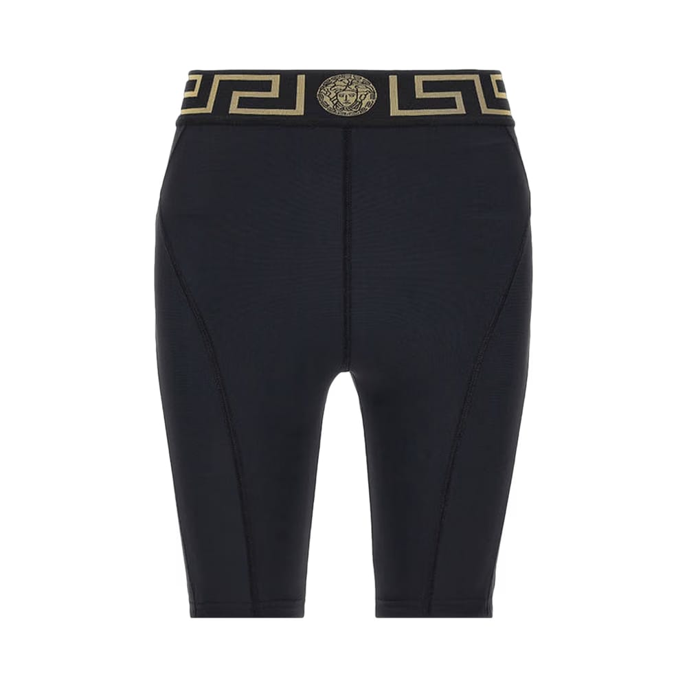 Versace Greca Border Biker Shorts Black