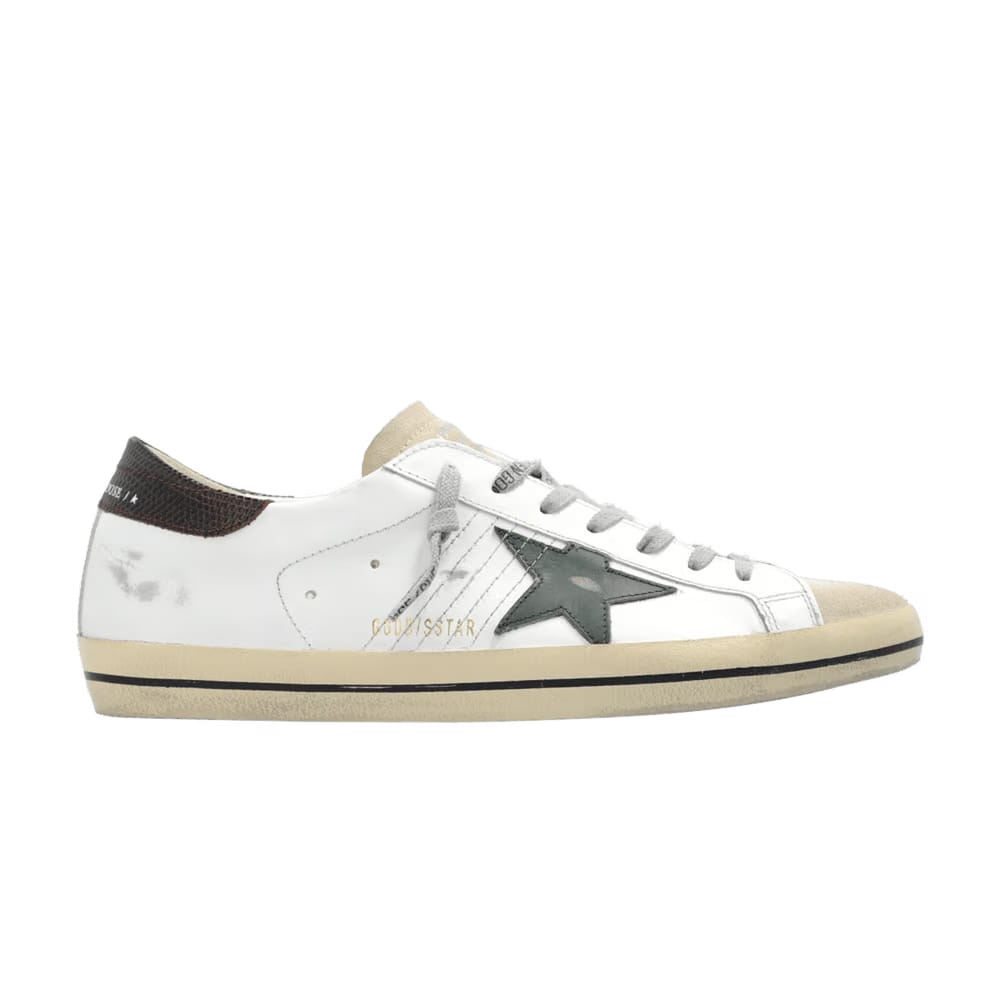 Golden Goose Superstar Classic White Seedpearl Green