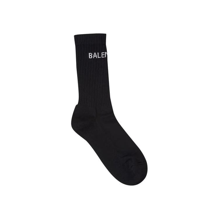 Balenciaga Logo Tennis Socks Black/White