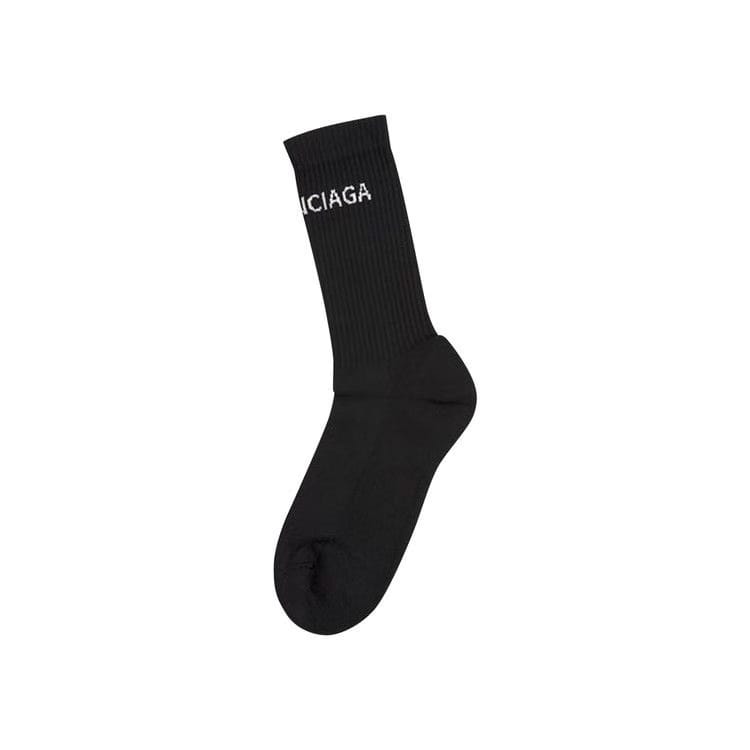 Balenciaga Logo Tennis Socks Black/White