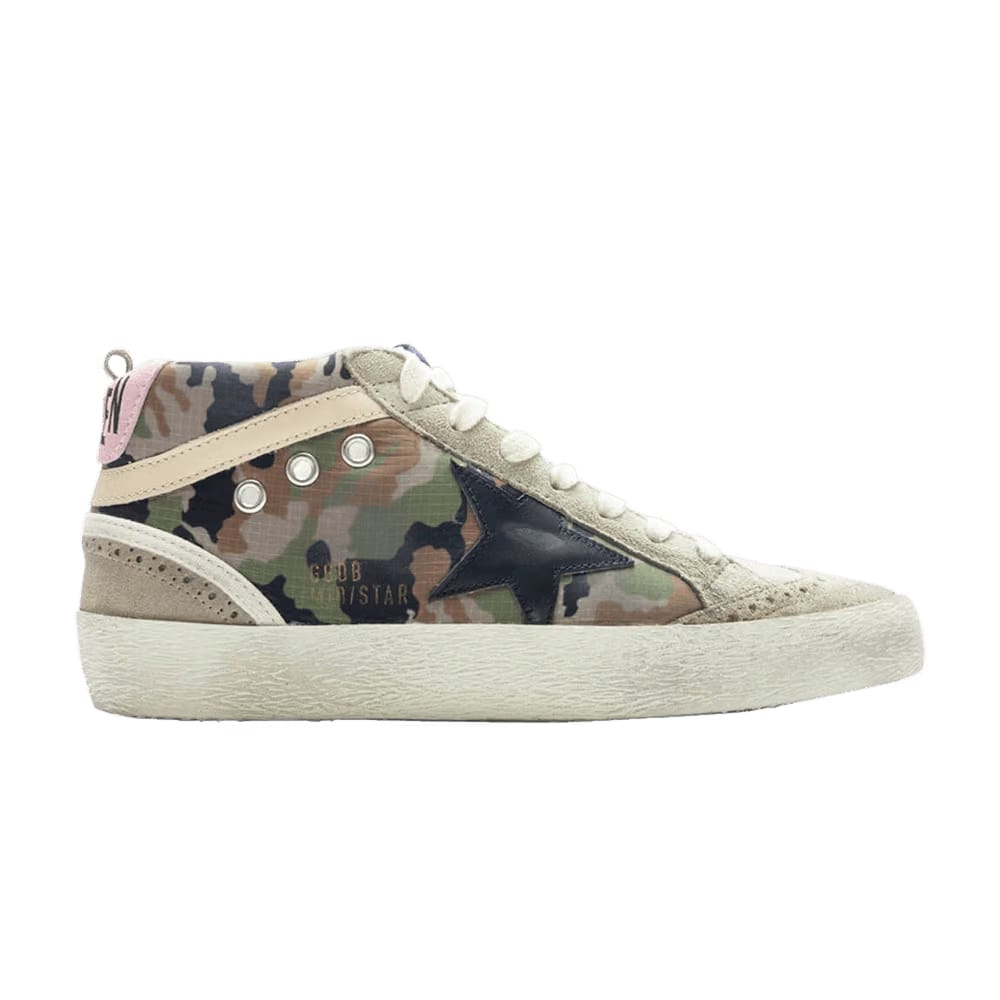 Golden Goose Wmns Mid Star 'Green Camouflage'
