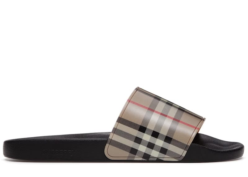 Burberry Furley Check Slide Archive Beige