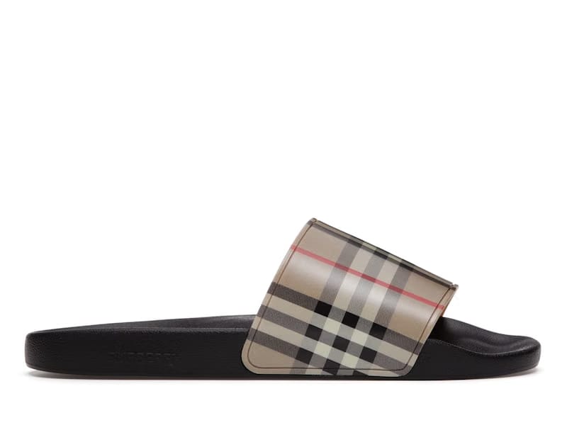 Burberry Furley Check Slide Archive Beige