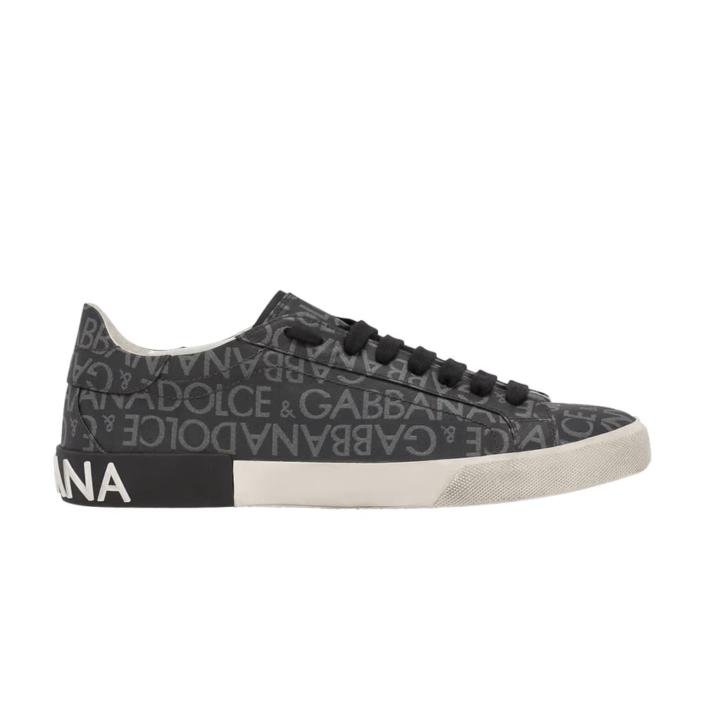 Dolce & Gabbana Portofino Vintage Repeat Logo - Black Grey
