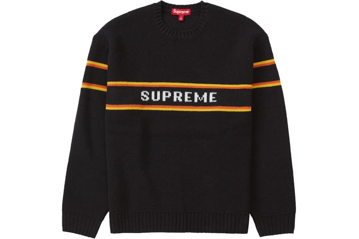 Supreme Chest Stripe Sweater (FW23) Black