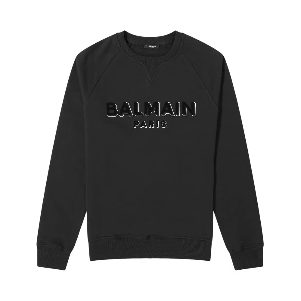 Balmain Logo Sweatshirt Black/Black/Silver