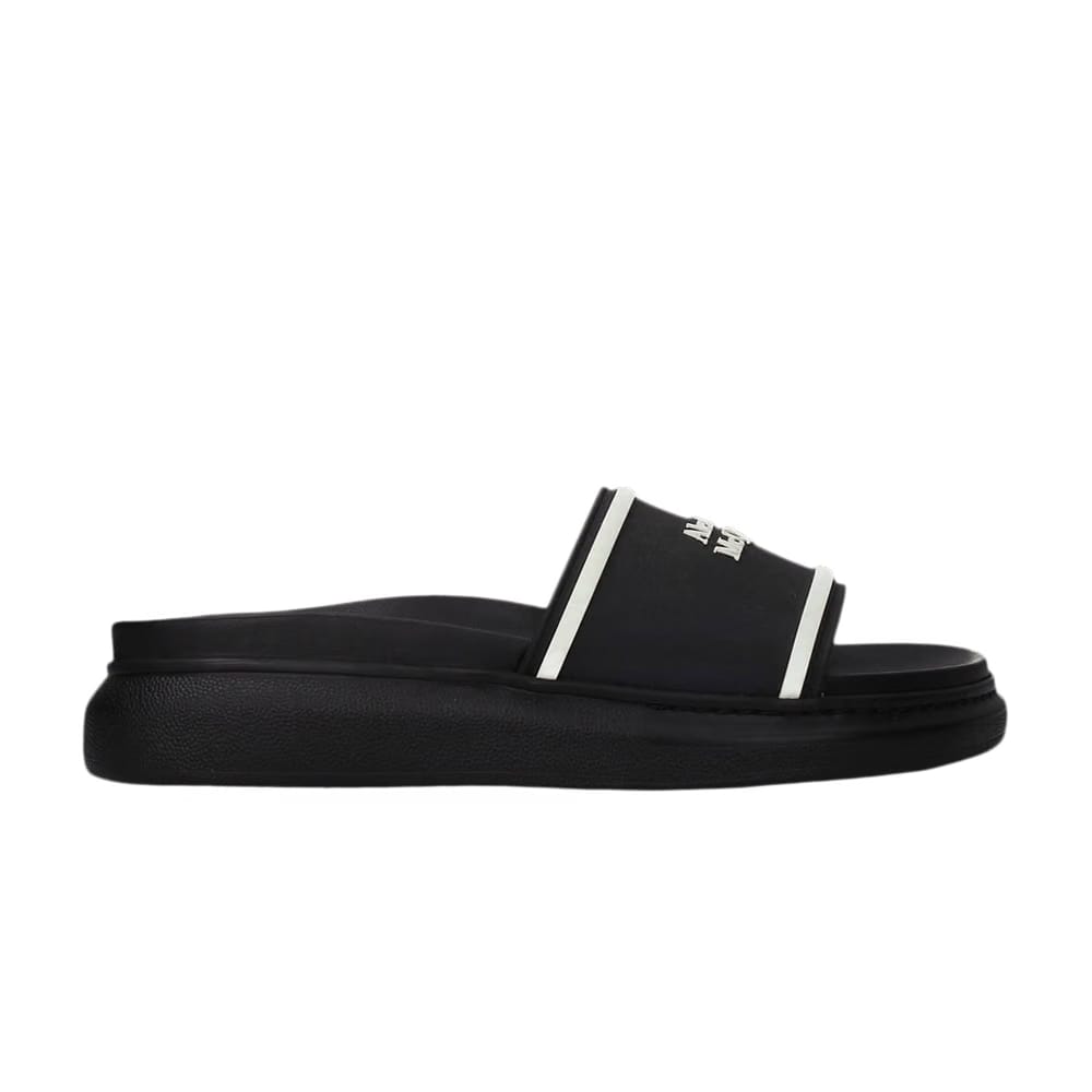 Alexander McQueen Wmns Oversized Hybrid Signature Slide 'Black White'