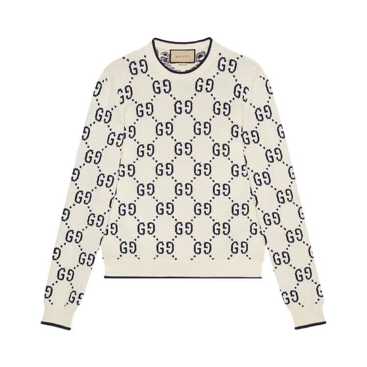 Gucci GG Knit Sweatshirt Ivory