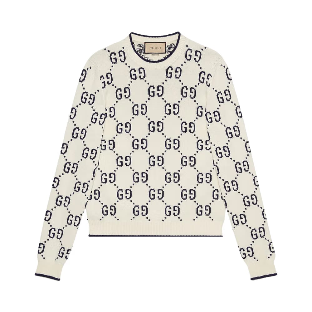 Gucci GG Knit Sweatshirt Ivory