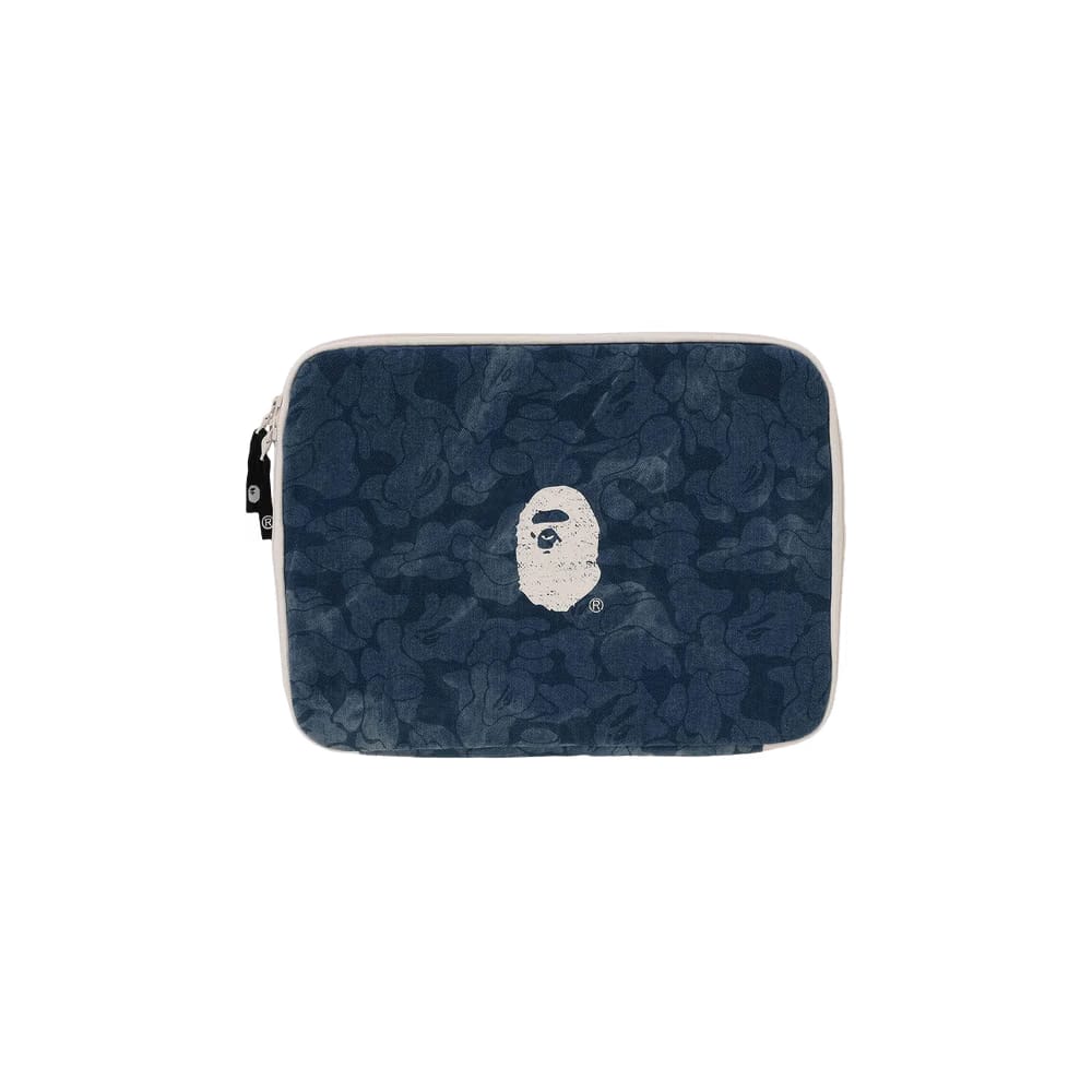 BAPE Solid Camo Denim Tech Case Light Indigo