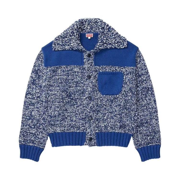 Kenzo Fisherman Mouline Cardigan Blue