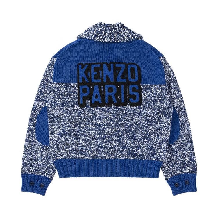 Kenzo Fisherman Mouline Cardigan Blue