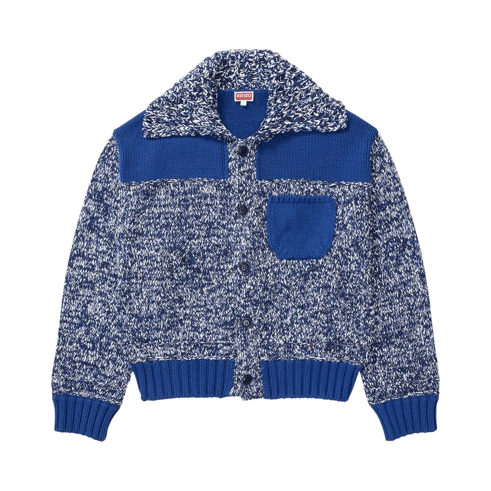 Kenzo Fisherman Mouline Cardigan Blue