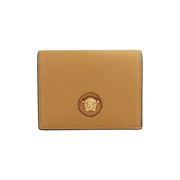 Versace La Medusa Bifold Wallet Brown Gold