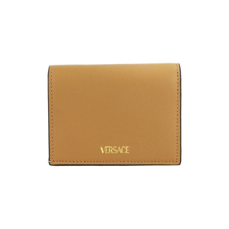 Versace La Medusa Bifold Wallet Brown Gold