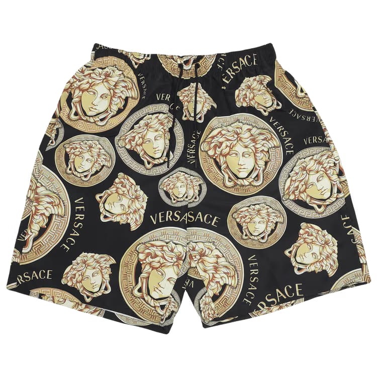 Versace Barocco Mosaic Print Swim Shorts Black/Gold