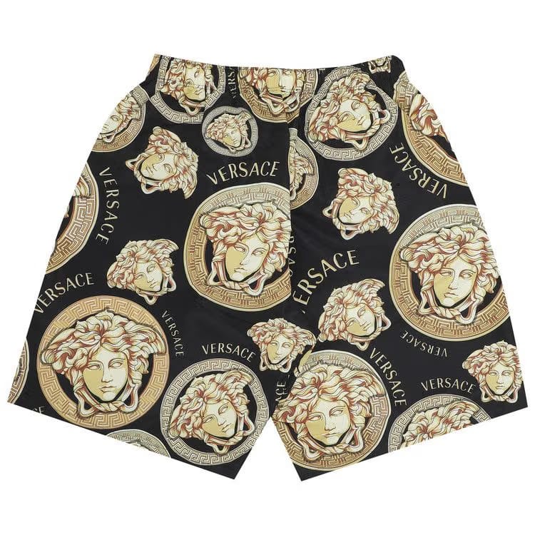 Versace Barocco Mosaic Print Swim Shorts Black/Gold