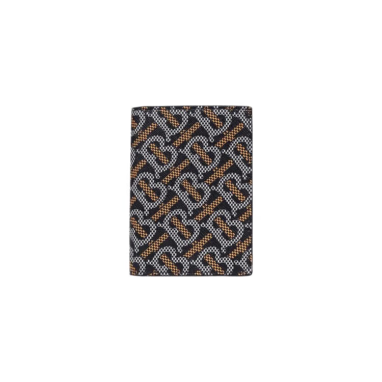 Burberry Monogram Motif Folding Card Case Black/Orange