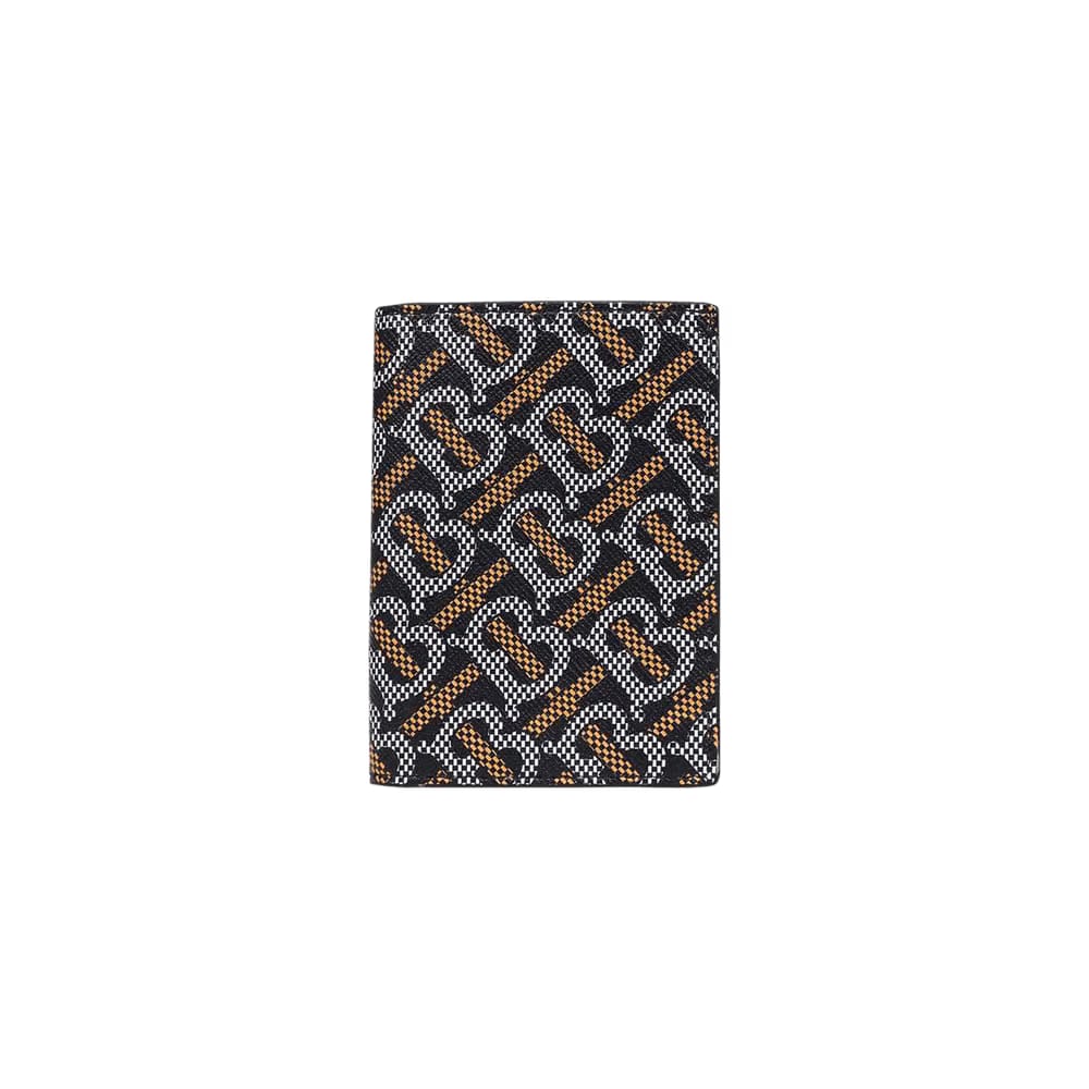 Burberry Monogram Motif Folding Card Case Black/Orange