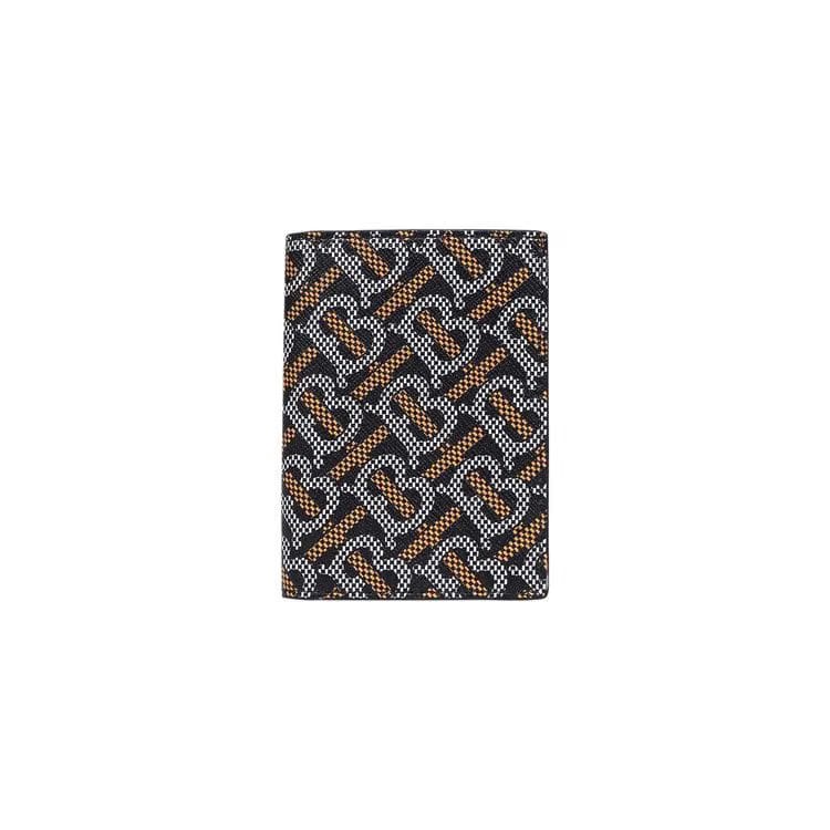 Burberry Monogram Motif Folding Card Case Black/Orange
