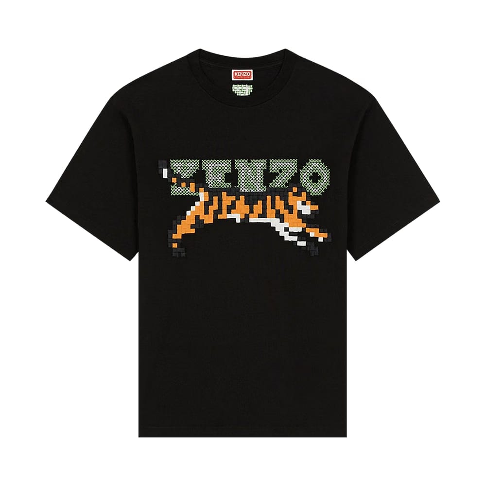 Kenzo Pixel Tiger Classic T-Shirt Black